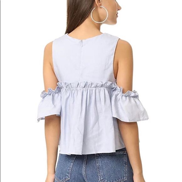 J.O.A. layered ruffle cold shoulder top - Picture 2 of 7